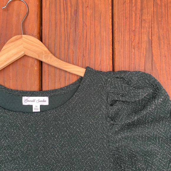 Green Sparkle Dress - Picture 2 of 2